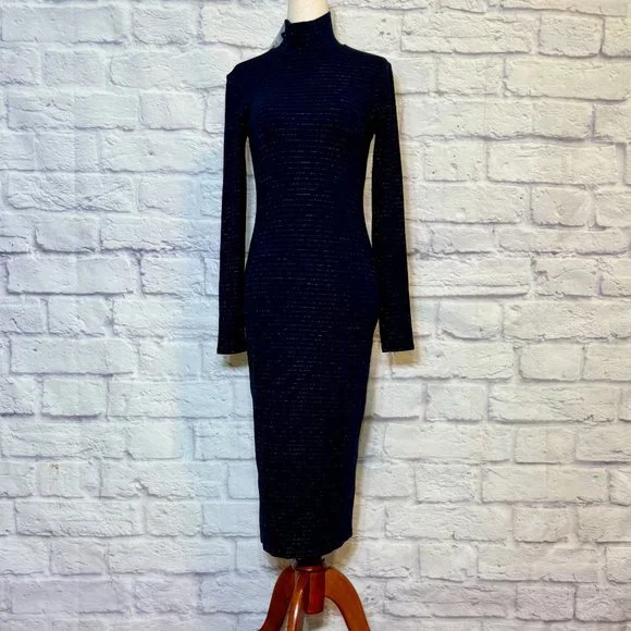 Marine Layer | Dresses | Marine Layer Lexi Navy Turtleneck Midi Dress |  Poshmark